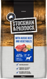 STOCKMAN AND PADDOCK STOCKMAN  PADDOCK WITH AUSSIE BEEF AND VEGIES (BLUE ) 